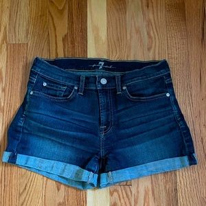 7 for all mankind high rise shorts